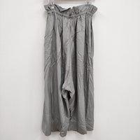 Graphpaper 新品 Viscose Squared Pants GL201-40024 定価30800円 00 ワイド ギャザーパンツ グレー レディース グラフペーパー【中古】4-0310M♪