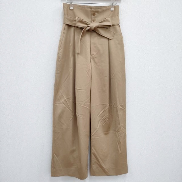 Graphpaper 新品 Rayon Satin Stretch Belted Pants GL191-40083B 定価28600円 パンツ ベージュ レディース グラフペーパー【中古】4-0314M♪