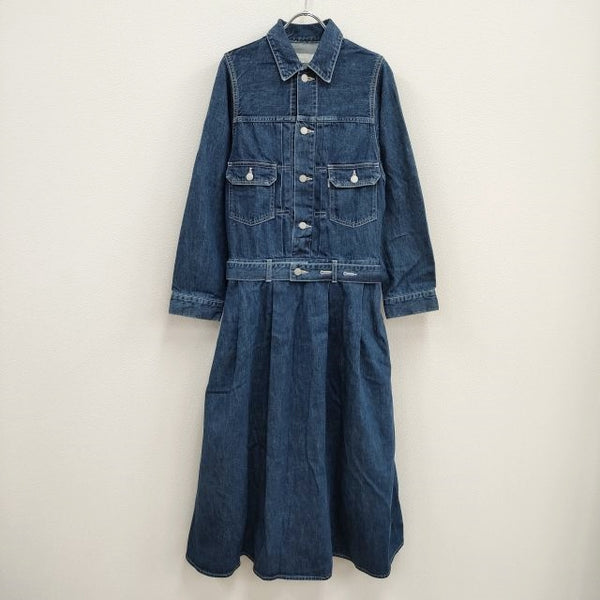 Graphpaper 新品 Belted Denim Dress GL211-60130B 定価59400円 サイズ00 ワンピース ブルー レディース グラフペーパー【中古】4-0325M♪