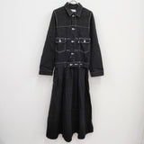 Graphpaper 新品 Belted Denim Dress GL203-60159B 定価57200円 サイズ0 ワンピース ブラック レディース グラフペーパー【中古】4-0325M♪