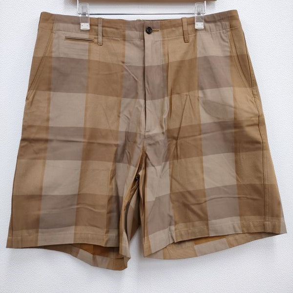 Graphpaper 新品 Check Gabardine Oversized Shorts GM211-40058 ショートパンツ ショーツ ベージュ グラフペーパー【中古】4-0602S♪#