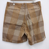 Graphpaper 新品 Check Gabardine Oversized Shorts GM211-40058 ショートパンツ ショーツ ベージュ グラフペーパー【中古】4-0602S♪