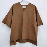 Graphpaper 新品 Compact Ponte Cut Off Pull Over GL203-70037B 定価30800円 ブラウス シャツ ブラウン グラフペーパー【中古】4-0419S♪