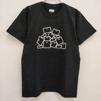 Fresh Service 新品 PILE CARTON サイズS 定価8600円 プリント 半袖Ｔシャツ カットソー ブラック メンズ フレッシュサービス【中古】4-0602S♪