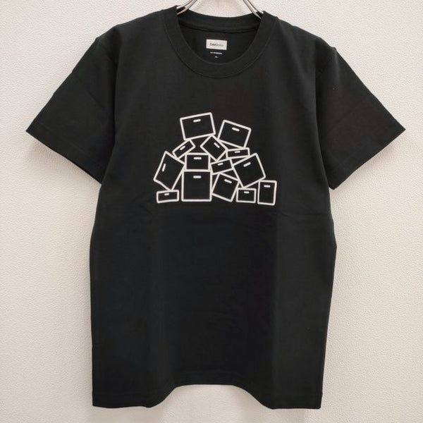 Fresh Service 新品 PILE CARTON サイズS 定価8600円 プリント 半袖Ｔシャツ カットソー ブラック メンズ フレッシュサービス【中古】4-0602S♪#