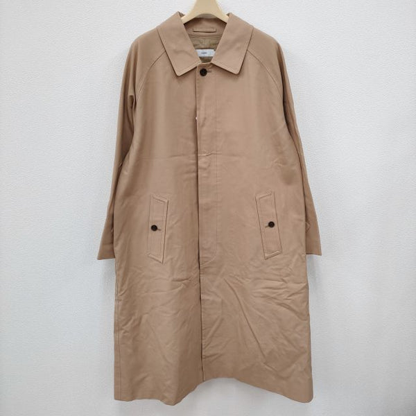 Graphpaper 新品未使用品 Double Cloth Peach Soutien Collar Coat GM201-10181B 定価107800円 ステンカラーコート ベージュ メンズ グラフペーパー【中古】4-0320M☆