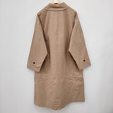 Graphpaper 新品未使用品 Double Cloth Peach Soutien Collar Coat GM201-10181B 定価107800円 ステンカラーコート ベージュ メンズ グラフペーパー【中古】4-0320M☆