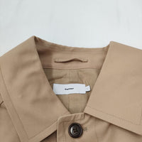 Graphpaper 新品未使用品 Double Cloth Peach Soutien Collar Coat GM201-10181B 定価107800円 ステンカラーコート ベージュ メンズ グラフペーパー【中古】4-0320M☆