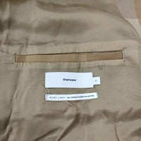 Graphpaper 新品未使用品 Check Gabardine Oversized Short Coat GM211-10057 21SS 定価85800円 サイズ2 ショートコート ブルゾン ブラウン系 メンズ グラフペーパー【中古】4-0320T☆