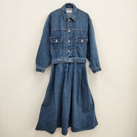 Graphpaper 新品 Belted Denim Dress GL201-60162B 定価59400円 サイズ0 ワンピース ブルー レディース グラフペーパー【中古】4-0325M♪