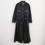 Graphpaper 新品 Belted Denim Dress GL213-60159 定価57200円 サイズ0 ワンピース ブラック レディース グラフペーパー【中古】4-0325M♪