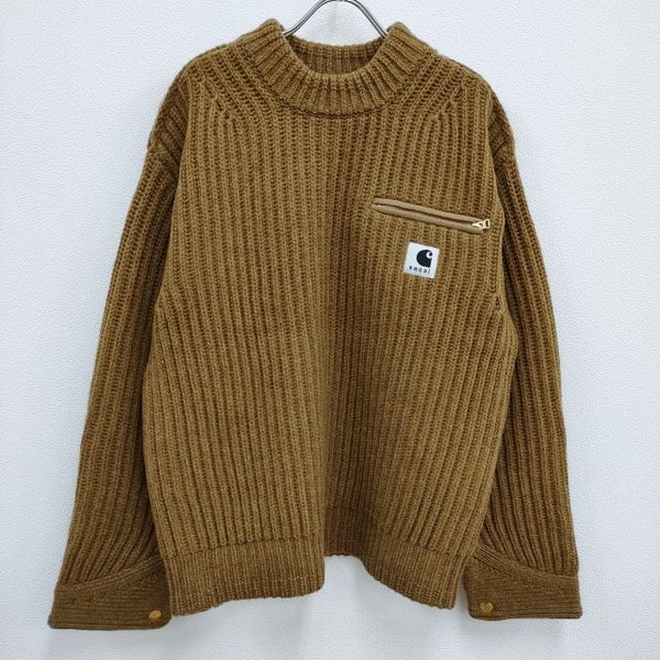 Sacai/Carhartt Carhartt WIP Knit Pullover Detroit 23-03112M 定価93500円 3 ニット ブラウン メンズ サカイ/カーハート【中古】4-0308T♪