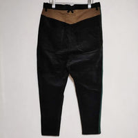 PANTARHEY パンタレイ ODDS & ENDS SKINNY 定価22000円 ベロア 切替 パッチワーク　 パンツ ブラック ベージュ メンズ【中古】4-1225T∞