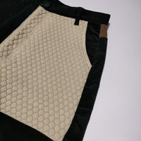 PANTARHEY パンタレイ ODDS & ENDS SKINNY 定価22000円 ベロア 切替 パッチワーク　 パンツ ブラック ベージュ メンズ【中古】4-1225T∞