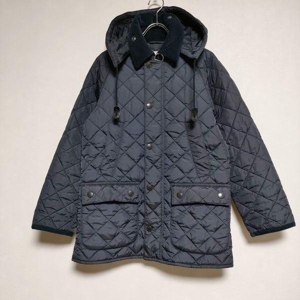 Barbour 1802201 中綿 フード付きナイロンキルティング  ジャケット ネイビー レディース バブアー【中古】4-0911A∞