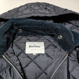 Barbour 1802201 中綿 フード付きナイロンキルティング  ジャケット ネイビー レディース バブアー【中古】4-0911A∞