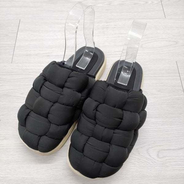 FOOT INDUSTRY フットインダストリー DOWN SANDAL サイズ3/M ナイロン サンダル ブラック メンズ【中古】4-0508S◎