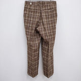 AURALEE LINEN SILK CHECK SLACKS A23SP02NC チェック サイズ4 パンツ ブラウン メンズ オーラリー【中古】4-0503M♪