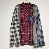 Rebuild by Needles Wide 7 Cuts Shirt  再構築 リメイク ネル パッチワーク 長袖シャツ マルチ メンズ リビルドバイニードルス【中古】4-1005T∞