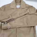 S.E.H KELLY POPOVER 定価63800円 オープンカラーコーデュロイシャツ 長袖シャツ 22AW ベージュ メンズ エスイーエイチケリー【中古】4-0402T♪