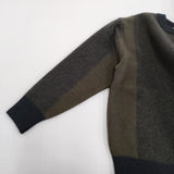 Slopeslow スロープスロウ 新品 1233020 BICOLOR SWEATER 定価71500円 バイカラー サイズM ニット 23AW カーキ メンズ【中古】4-0330T♪