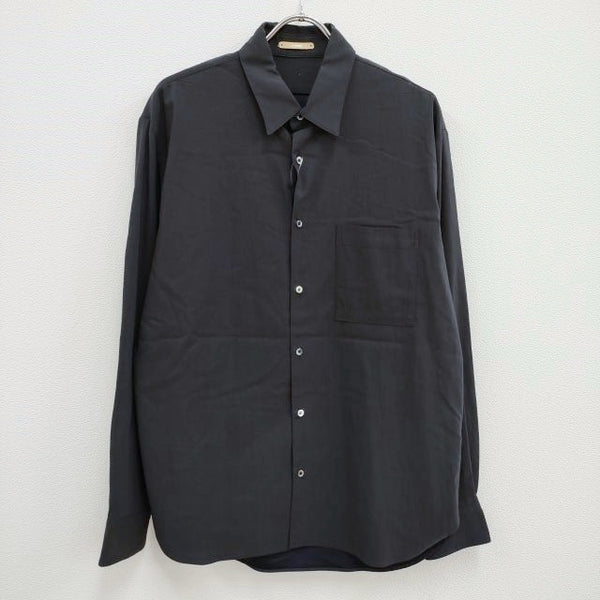 LAMOND. LM-S-061 Regular Relax Shirts 定価15180円 サイズ2 長袖シャツ ネイビー メンズ ラモンド【中古】4-0503M♪