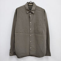 LAMOND. LM-S-061 Regular Relax Shirts 定価15180円 サイズ2 長袖シャツ カーキ メンズ ラモンド【中古】4-0503M♪