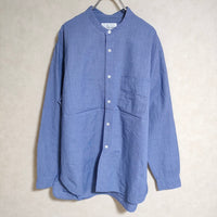 STILL BY HAND バンドカラーシャツ コットン SH02212 定価17600円 サイズ46 長袖シャツ ブルー メンズ スティルバイハンド【中古】4-0712M△