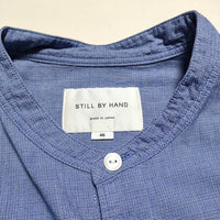 STILL BY HAND バンドカラーシャツ コットン SH02212 定価17600円 サイズ46 長袖シャツ ブルー メンズ スティルバイハンド【中古】4-0712M△