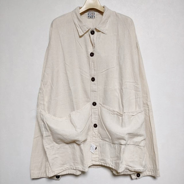 TENDER Co. 新品 TYPE452 Bridge Pocket Square Shirt 定価46200円  長袖シャツ 22AW アイボリー メンズ テンダー【中古】4-0502M∞