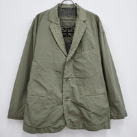 AQUA ROCK アクアロック 新品 AQ001 Cotton Cambric Jacket 定価42900円 3B テーラードジャケット 23SS カーキ メンズ【中古】4-0409M♪