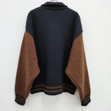 refomed リフォメッド STADIUM KAUCHIN KNIT REKN-002 サイズ2 カウチンニット スタジャン 23AW ネイビー ブラウン メンズ【中古】4-0409T♪