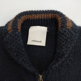 refomed リフォメッド STADIUM KAUCHIN KNIT REKN-002 サイズ2 カウチンニット スタジャン 23AW ネイビー ブラウン メンズ【中古】4-0409T♪