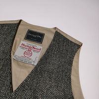 International Gallery BEAMS/HARRIS TWEED ウール ヘリンボーン ジレ ベスト グレー メンズ インターナショナルギャラリービームス/ハリスツイード【中古】4-1225T∞