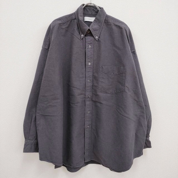 Graphpaper Oxford Oversized L/S B.D Shirt オックスフォードオーバーサイズボタンダウンシャツ グレー メンズ グラフペーパー【中古】4-0604M♪