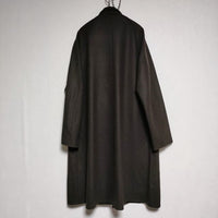 URU WOOL PONCH  OVER COAT 定価70400円 ウールポンチ素材 オーバー コート ブラウン メンズ ウル【中古】4-1028A∞