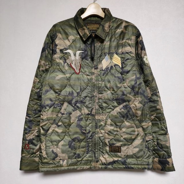 NEIGHBORHOOD スカジャン キルティング ALT.69 E-JKT 112BENH JKM03 迷彩スーベニア ジャケット カーキ メンズ ネイバーフッド【中古】4-1028T∞