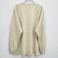 AURALEE LUSTER PLAITING L/S TEE A00SP01GT サイズ5 長袖Ｔシャツ カットソー ロンＴ ライトイエロー メンズ オーラリー【中古】4-0604M♪