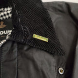 Barbour/BEAUTY&YOUTH 別注 BORDER MOONファブリック サイズ36 千鳥格子 222MWX2134 オイルド コート ブラック メンズ バブアー【中古】4-0423T♪