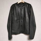 Acurica アクリカ Single leather Blouson W-ZIP 牛革 レザー ブルゾン ジャケット ブラック メンズ【中古】4-1028T∞