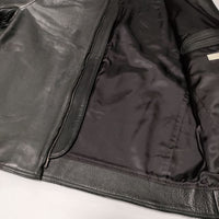 Acurica アクリカ Single leather Blouson W-ZIP 牛革 レザー ブルゾン ジャケット ブラック メンズ【中古】4-1028T∞