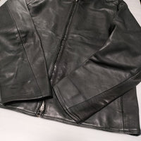 Acurica アクリカ Single leather Blouson W-ZIP 牛革 レザー ブルゾン ジャケット ブラック メンズ【中古】4-1028T∞