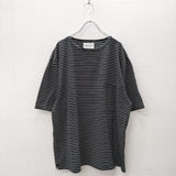 STILL BY HAND ボーダー サイズ48 コットン 胸ポケット 半袖Ｔシャツ カットソー ブラック ホワイト メンズ スティルバイハンド【中古】4-0801S◎