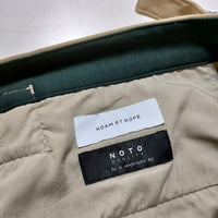 adam et Rope NOTO アジャスター タック サイズL ポリエステル パンツ ベージュ メンズ アダムエロペ【中古】4-0716G△