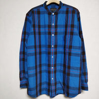 PENDLETON/Adam et Rope WILD LIFE TAILOR バンドカラーリネン 長袖シャツ ブルー メンズ ペンドルトン/アダムエロペ/ワイルドライフテーラー【中古】4-0601M∞