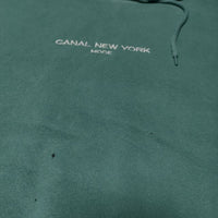 CANAL NEW YORK コットン 裏起毛 刺繍ロゴ パーカー グリーン メンズ キャナルニューヨーク/カナル【中古】4-1111T∞