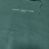 CANAL NEW YORK コットン 裏起毛 刺繍ロゴ パーカー グリーン メンズ キャナルニューヨーク/カナル【中古】4-1111T∞