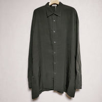 ATON 新品 KYOTO TSURIZOME SILK SHIRTS 定価64900円 シルク 06 絹 長袖シャツ チャコールグレー メンズ エイトン【中古】4-0601M∞