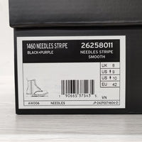 Needles/Dr.Martens NEEDLES STRIPE サイズ42 レースアップ ブーツ ブラック パープル メンズ ニードルス/ドクターマーチン【中古】4-0610G◎