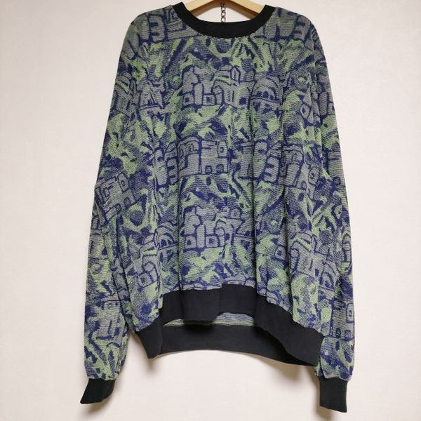 Needles Crew Sweat Shirt - PE/C Abstract Pile Jq. 定価25300円 スウェット ブルー グリーン メンズ ニードルス【中古】4-0701M∞